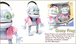 Bootleg crazy frog racer toy with shirt headphones.gif