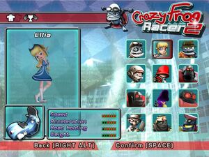 863737-crazy-frog-arcade-racer-windows-screenshot-character-selection.jpg